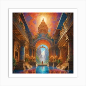 Fountain Of The Gods paintings art print Art Print