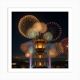 Fireworks In The Sky Art Print