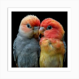 Couple Of Parrots Art Print