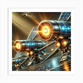 Photon Blades Solar Missiles Converted Art Print