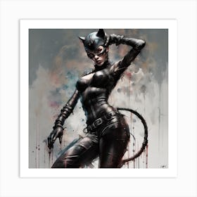 Cat Woman 1 Art Print