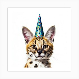 Cheetah In Party Hat Art Print