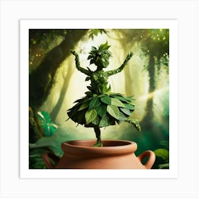 Dancing Green Plant Art Print