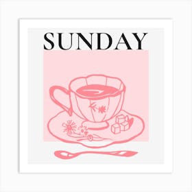 Sunday Cup of Tea 1 Art Print