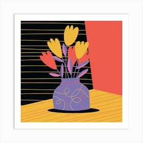 Tulips Mid Century Art Print