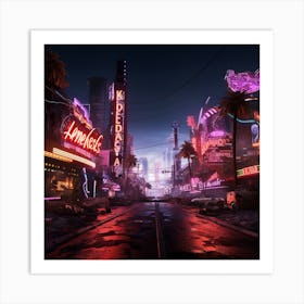 Neon City 5 Art Print