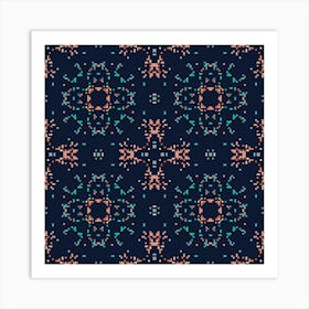 Ethnic boho seamless pattern. Patchwork texture. Weaving. Traditional ornament. 1 Art Print