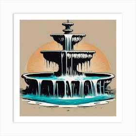 Fountain Of Water 8 Art Print