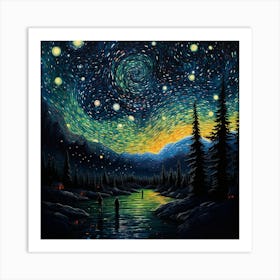 Night In The Mountains 2 Art Print