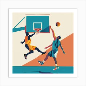 Basketball Player In Action Art Print