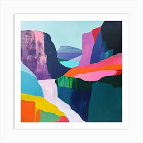 Colourful Abstract Vatnajkull National Park Iceland 3 Art Print