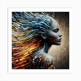 Abstract Portrait Of A Woman Art Print