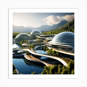 Futuristic City 314 Art Print