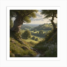 Valley In The Woods Art Print