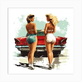 Pin Up Girls 2 Art Print