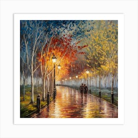 After The Rain Vibrant Park Stroll (4) Art Print