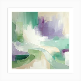 Abstract Purple Bloom Art Print