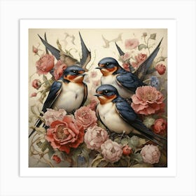 Swallows Art Print 2 Art Print