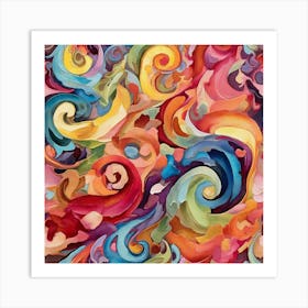 Abstract Swirls Painting Art Painting Art Print