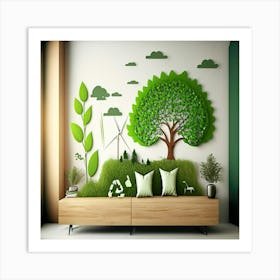 Green Wall Art Art Print