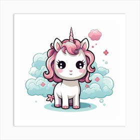 Cute Unicorn 150 Art Print