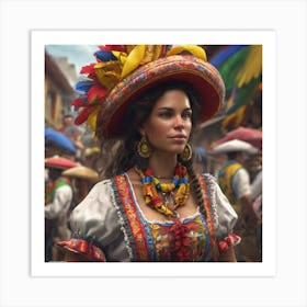 Colombian Festivities Trending On Artstation Sharp Focus Studio Photo Intricate Details Highly (39) Art Print