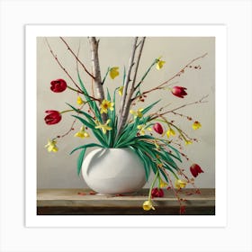 Tulips In A Vase 2 Art Print