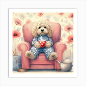 Dog In Pajamas Art Print