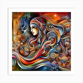 Abstract Of A Woman 20 Art Print