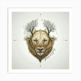 Lion Of The Forest Art Print