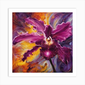 Purple Orchid Art Print