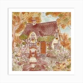 Little House In The Woods Art Print