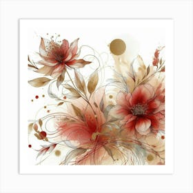 Red Flowers Art Print