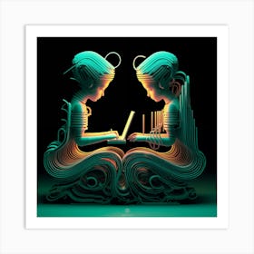 Surreal, Future ,School Year 3000, art print Art Print