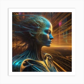 Cybernetic Woman 8 Art Print