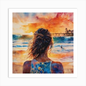 California Sunset Art Print