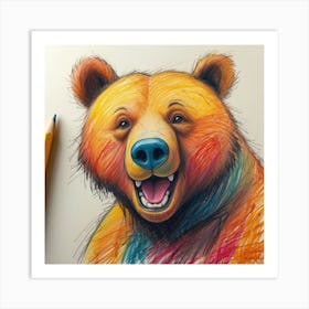 Bear Drawing Art Print