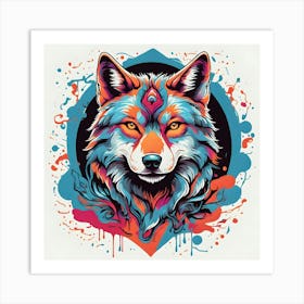 Celestial Wolf Art Print