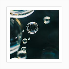 Bubbles In Water Art Print