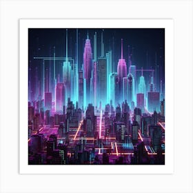 Futuristic City 17 Art Print