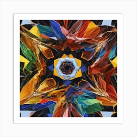 Octagonal Fractal Patternradiantbold Colours By Jacob Lawrence And Francis Picabia Perfect Comp 110175826 (1) Art Print