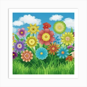 Colorful Flowers 7 Art Print