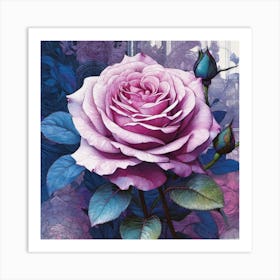 Rose purple Art Print