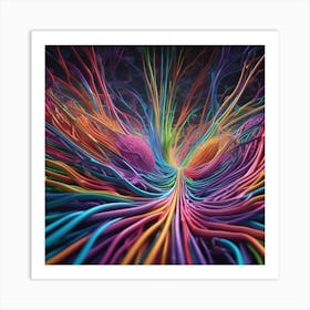 Colorful Brain 44 Art Print