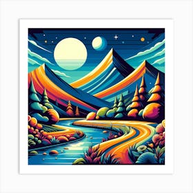 Landscape Painting 187 Art Print