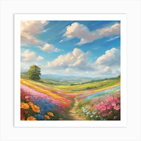 Flower Field Art Print