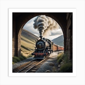 Steam train Created using Imagine AI Art 1 Art Print