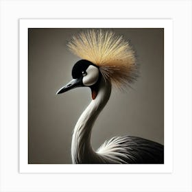 Crowned Crane Art Print