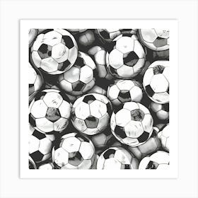 Soccer Balls Art Print