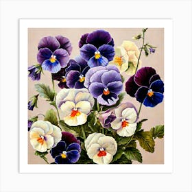 Pansies 1 Art Print